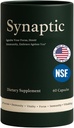 Synaptic Lion's Mane Mushroom Supplement – Immune Support, Brain Fog Relief, Anti Aging, Calm Focus & Cellular Longevity-Reishi, Shiitake, Maitake-All- Natural Nootropic – Non-GMO, Vegan, Gluten-Free