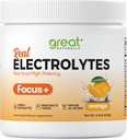 Εστίαση+ Orange Nootropic Electrolyte: Ενυδάτωση & Υποστήριξη εγκεφάλου για Γνωστική Ενίσχυση, Μνήμη, Συγκέντρωση - Citicoline, Βιολογική καφεΐνη, Μεθύλιο B12 - Κατασκευασμένο στις ΗΠΑ
