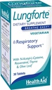 SağlıkAid LungForte 30 Tablet - Daily Antioksit Lung Support with NAC, Resveratrol, Olive Leaf, Thyme & Vitamins A, C & D3 – Vegetarian, Non-GMOMO