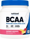 Nutricost BCAA Powder (Λεμονάδα Raspberry, 60 σέρβις) - Βέλτιστη αναλογία 2:1:1