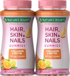 Boundty Biotin και Collagen της φύσης, Citrus-Flabored Gummies, 80 Ct (2 Pack)