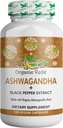 Organik Veda Ashwagandha Supplements, 1500 mg - Ashwagandha Capsules with Black Pepper Extract - Made from Pure 100% Organic Ashwagandha Root - Mood Support Supplement & Energy, 120 Veggie Capsules