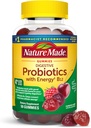 Nature Made Digestive Probiyotiks and Energy B12 Gummies, Probiyotikler for Women and Men, 50 Probiyotik Gummies, 25 Day Supply Supply