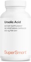 Supersmart - Ursolic Acid 300 mg per Day (Eh-Tolerated) - Rosemary Leaf Supplement | Non-GMO & Gluten Free - 180 Vegetarian Capsules