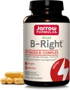 Jarrow Formulas B-Right - 100 Veggie Caps - Low-Odor Vitamin B-Complex Formula - Enerji & Metabolism Desteği - Beyin, Kalp ve Cardiovascular Sağlığı - 100 Hizmet