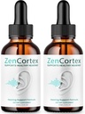 (2 Pack) Zencortex για Εμβοές Ανακούφιση - Επίσημη Formula - Zencortex σταγόνες για τα αυτιά, Zen Cortex 24 εμβοές σταγόνες υγρό συμπλήρωμα Κριτικές, Zen Cortex ακουστική φόρμουλα, Zencortex στοματικό (4oz)