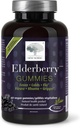NEW NORDIC Elderberry Vegan Gummies, Sugar Free Chewable Immune Support with Vitamin C for Yetişkinler and Kids 4+, No Yapay Colors or Flavors, 60 (Kap 1)