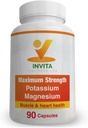 Invita Pyum Magnezyum Supplement (90 Capsules) Yüksek Abhidrasyon Pplastik Magnezyum Kompleksi Aspartate & Chloride - Supports Cardiovascular, Kass & Nerve Health - Non GMO & Gluten Free