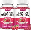 Kalsiyum çinko Gummies-Calcium Magnezyum 2:1 Vitamin D3, K2, B6, Bone Strength, Muscle Function & Nerve Health, Ekstra Apsiyon Formula, Vegan, Raspberry Flavor 120 Gummies