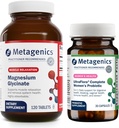 Metagenics Magnezyum Glycinate (120 Tablet) & UltraFlora Complete Women's Probiyotik (30 Capsules) - Nervous Sistem Desteği için Absorbable Magnezyum - Aids Digestive Health