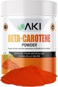 AKI Beta Carotene 10% Toz (1.5oz/42.52g) Yüksek derecede Vitamin A'nın Fountunu Artırabilir, Vücut Fonksiyonlarını Destekleyebilir, Skin, Immune Sistemi ve Göz - GMO Free & Vegan Dostu