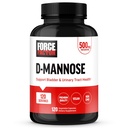 FORCE FACTOR D Mannose, D-Mannose 500 mg Supplement to Support Urinary Tract Health for Women and Men, Bladder Control Supplements, Premium Quality, Vegan, Non-GMO, 120 Capsules