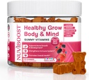Healthy Grow Height Growth Gummies Rich in Calcium, Vitamins C, D3, K2, L-Arginine, Ashwagandha, and Others, Boost Bone Health & Immunity, Multivitamin, for Kids 5+, Teens and Adults.