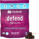 Mushie 100% Organik 5 Süper Mushroom Kompleksi Gummies - 2000 mg Reishi, Türkiye Tail, Maitake, Chaga & Shiitake Mix - Gut Health & Immune Support with Vitamin D - Vegan, Gluten-Free - 60 Count