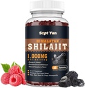 Shilajit Gummies 1000mg - Shilajit Καθαρό Ιμαλαΐων Βιολογικό για άνδρες & γυναίκες 85+ Ίχνη Ορυκτά Shilajit Resin με Ashwagandha, Maca, Μαύρο Έλαιο Σπόρου - Ενέργεια, Εγκέφαλος, Ανοσία, Ζάχαρη Χωρίς Βατόμουρο 60ct