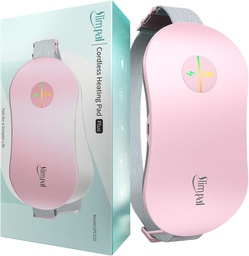 Slimpal Θέρμανση Pad για την περίοδο Cramps, Portable Cordless Electric Θέρμανση Pad for Menstrual Pain Relief Heat Belt, Rechargable Wearable Heat Pad Δώρα για την γυναίκα γυναίκα γυναίκα γυναίκα της, ροζ