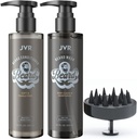 JVR Beard Wash and Beard Conditioner for Men, Beard Shampoo Cleanse and Reduces Frizz, Soften & Strengens, Organic with Coconut, Aloe, Provides Shine for Dry & Coarse Beards, Beard Care (6.7oz)