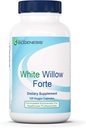 Nutra BioGenesis White Willow Forte - White Willow Bark Capsules for Digestive Support with Boswellia, Turmeric, Ginger & Bromelain, Herbal Mix - 120 Vegan Capsules