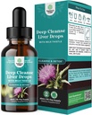 Deep Liver Cleanse, Detox & Repair with Milk Thistle Liquid Drops - Dandelion Leaf, Ginger & Turmeric Curcumin for Immunity & Daily Cleanse -60 ml Şişe