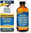 Doğal Pat Silver Wings Colloidal Silver Liquid - Geliştirilmiş Immune Support Supplement - 250ppm (1250mcg) - 8oz