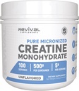 Revival Premium Mikronized Tinatine Monohidrat - HPLC %100 Pure Grade - 500g (100 hizmet) - Destekler Lean Kas Büyüme - En Azorpsiyon - ABD ve 3. Parti Lab Test Edildi