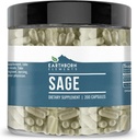Earthborn Elements Sage 200 Capsules, Pure & Undiled, No Wordss
