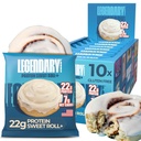 Legendary Foods 22g Πρωτεΐνης Κανέλα Roll - Premium Υψηλή Protien Bars, Χαμηλό Καρβίδιο Αντικατάσταση γεύματος Snack, Χαμηλό Γλυκαιμικό Δείκτη, Χωρίς γλουτένη Snacks - Γλυκό Μηδέν Ζάχαρη, Κετό και Διαβητικό Φιλικό 10-Pack