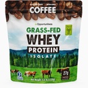 Opportunitas Grass Fed Coffee Whey Protein Isolate Powder - 27g Protein Powder Χωρίς Τεχνητά Γλυκαντικά, Ορμόνες-ελεύθεροι αγελάδες, Μη ΓΤΟ - 2,5lb