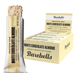 Bar πρωτεΐνης Bars Bars Bars Λευκό αμύγδαλο σοκολάτας - 12 Count, 20g Υψηλής πρωτεΐνης Θεραπείες - σοκολάτα μπαρ διατροφής με 1g Σύνολο σάκχαρα - On-The-Go Πρωινό ή μετά την προπόνηση σνακ