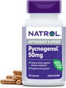Natrol Pycnogenol κάψουλες, αντιοξειδωτική προστασία, συμπλήρωμα προστατεύει από την οξειδωτική οξείδωση και την ηλικία που σχετίζονται με τις ζημιές, Ευρωπαϊκό εκχύλισμα Maritime Pine Bark, υποστηρίζει την κυκλοφορία, 50 mg, 60 Count