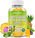Liver Cleanse Detox & Tamir Gummies with Milk Thistle 3000 mg, 24in-1 Liver Health Supplement with Dandelion, Artichoke, Sugar Free Liver Detox Gummies, Pineapple Flavor - 60 Count
