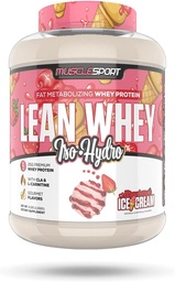 Mysclesport Lean Whey RevolutionTM Protein Powder - Whey Protein Isolate - Χαμηλή θερμίδα, Χαμηλό λίπος, Απίστευτες Γεύσεις - 25g Protein per Scoop - 5lb Φράουλα Creme
