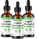LIQUIDHEALTH Sıvı Klorophyll Drops - İç Deodorizer, Antioksis, Liver Detox, Immune Support, Relieve Bad Breath, Reduce Appetite, Collagen for Hair & Skin Health - Vegan, Non-GMO (3 Pack)
