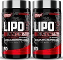 Nutrex Research Lipo-6 Black Ultra Concentrate Thermogenic Fat Burner Supplement, Increase Weight Loss, Energy & Intense Focus 120 Diet Pills