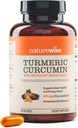 NatureWise Turmeric Curcumin 500 mg with Black Pepper Softgels - Ekstra Kuvvet, Gelişmiş Absorpsiyon -% 95 Curcuminoids & BioPerine for Immune Support - Gluten-Free, Non-GMO - 90 Count[3-Month Supply]