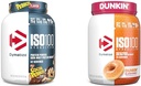 Dymatize ISO100 Hydrolyzed Protein Powder, 100% Whey Isolate, 25g Protein, 5.5g BCAAs & ISO100 Hydrolyzed Protein Powder, 100% Whey Isolate, Dunkin' Glazed Donut Flavor