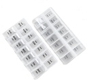 2 Pack OPP Clear Daily Pill Box Organizer Weekly Pill Organizer 2 Times a Day for Pills, Supplements and Drug, Am Pm Pill Organizer 7 Day, Pill Box 7 Day - 6.7 x 3.2 x 1 inç
