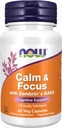 Şimdi, Calm & Focus ile Zembrin® & GABA, Bilişsel Destek*, Klinik olarak Geçerli, 60 Veg Capsules