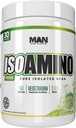 MAN Sports ISO Amino Pure Isolated BCAA Powder 270 Grams - Mountain Mist - Χορτοφαγική Φόρμουλα 2:1:1 Ratio - Φυσικά Συστατικά - Χωρίς πληρωτικά, Χωρίς τεχνητά χρώματα - Lean Muscle Building συμπλήρωμα