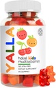 YALLA Halal Vitaminleri Çocuklar için, Halal Çocuklar Multivitamin Gummies, 45-90 Day Supply, Essential Vitaminler C, D3, Immunity için B6 B12, ISA sertifikalı, Gelatin Free