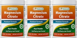 Best Naturals Μαγνήσιο Κιτρικό σκόνη 1 λίβρα (1 LB (πακέτο των 3))