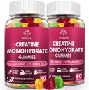 Tinatine Monohidrat Gummies - Erkekler ve Kadınlar için 5g, 160 Kont ve Kre Wintine Chewable Supplements for Muscle Unity, Energy Boost, and Muscle Builder, Sugar Free, Vegan