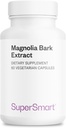 Supersmart - Magnolia Bark Extract (Max Strength) günde 300 mg - 90 Honokiol & Magnololol - Magnolia Bark Supplement | Non-GMO & Gluten Free - 60 Vegetarian Capsules