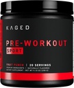 Kaged Sport Pre Workout Powder για άνδρες και γυναίκες, Fruit Punch, Sport Certified, 188mg Caffeine, Nitric Oxide Supplement, Beta Alanine για την ενέργεια, άρση βαρών, Cardio αντοχή & δύναμη, 20 υπηρεσίες
