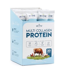 Multi Collagen Protein Powder Packets - Τύποι I, II, III, V & X - Hydrolyzed Grass Fed Bovine, Wild Capt Fish, & Free-Range Chicken & Eggshell Collagen. Μη ΓΤΟ, Χαλάλ, (10g κάθε, 20 πακέτα)