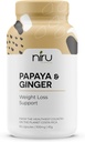 Papaya Ginger de Costa Rica - Niru Life. Blue Zone Papaya Ginger Capsules. Single Origin Papaya Seeds and Ginger Root Blend. Digestive Support, Detox, & Metabolism Boost. 90ct. 500mg Caps.