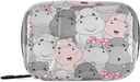 Pill Box Hippo Cartoon 7 Day Pill Case Travel Pill Organizer Bag with diamond Weekly Vitamin Medicine Supplementrec Pouch Bag