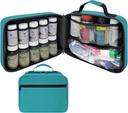 Büyük Padded Pill Şişe Organizer, Tıp Bag, İlaçlar, Vitaminler ve Tıbbi Malzemeler - Seyahat Hekimliği Organize ve Ev Depolama Med Bag - Turquoise (Without Lock