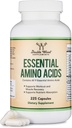 Essential Asitler - 1 Gram Per Tüm 9 Essential Aminos (EAA) ve All Branched-Chain Reeses (BCAAs) (Leucine, Isoleucine, Valine) 225 Capsules, Gluten Free, Double Wood