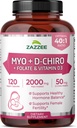 Myo και D-Chiro Inositol συμπλήρωμα για τις γυναίκες - συμπλήρωμα γονιμότητας για τις γυναίκες με Ideal 40:1 αναλογία Myo & D-Chiro Inositol D3 & μεθυλοφολικό Ovarian υποστήριξη Βιταμίνες - ISO Lab Tested (30 Servings)